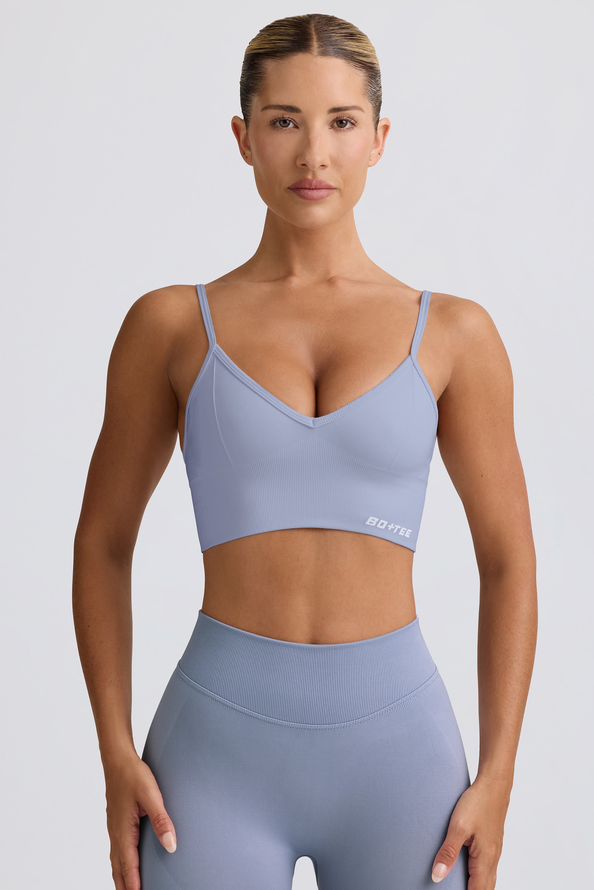 Oh Polly Define Luxe BT1134 Brassière Sport Bleu Gris