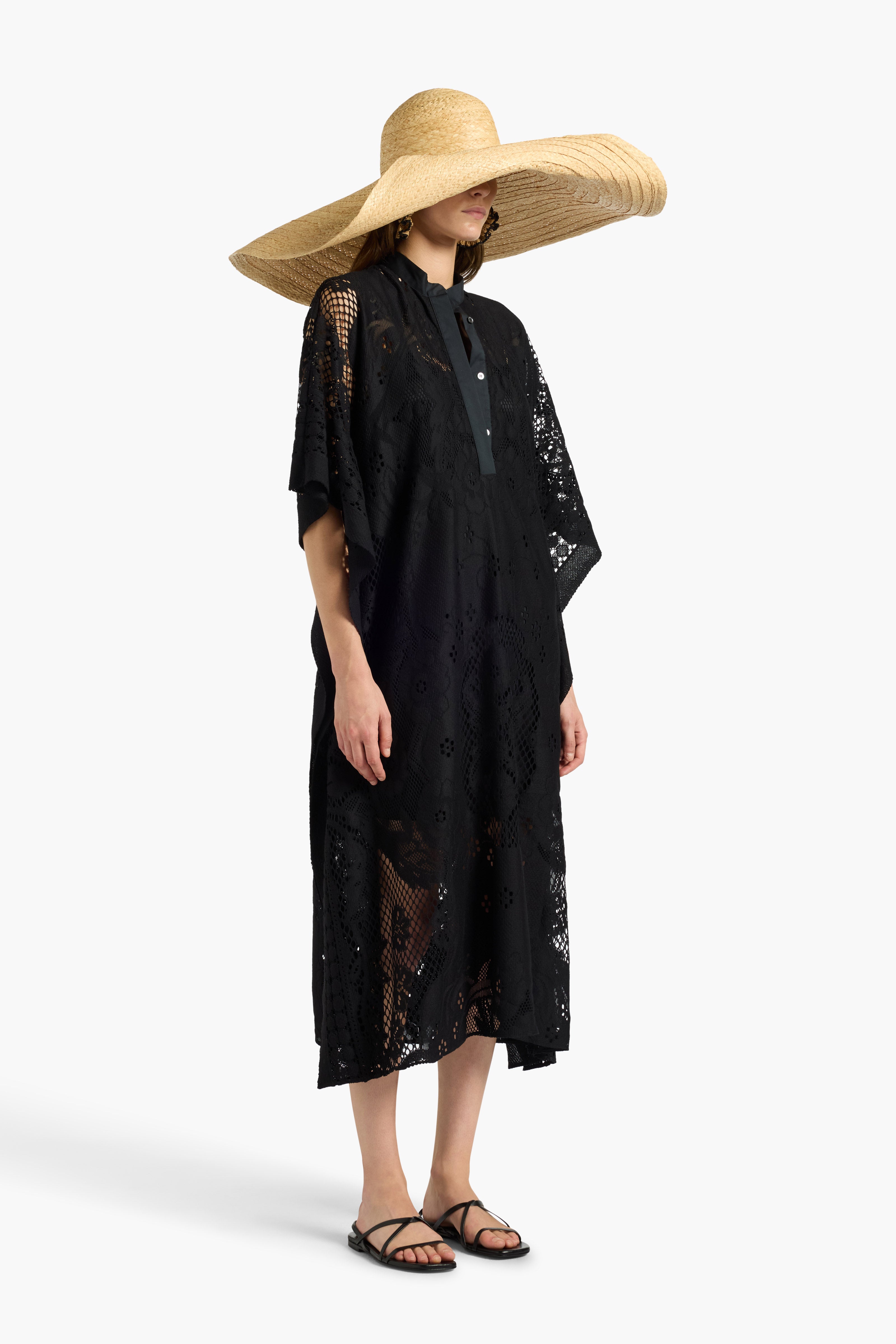 Liviana Conti Cassidy robe midi dentelle noire coton