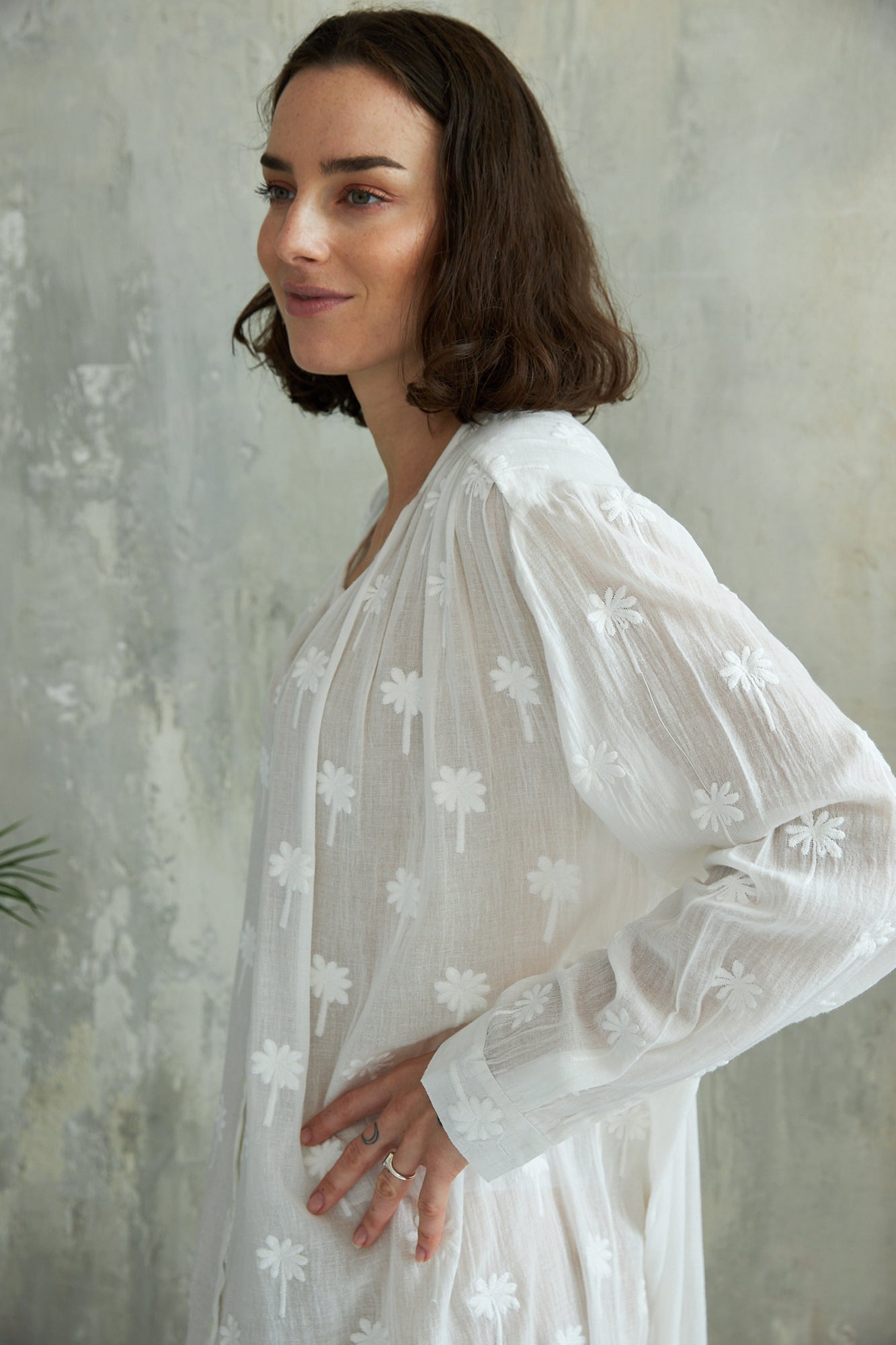 Chicosoleil Lolla robe blanche coton off white