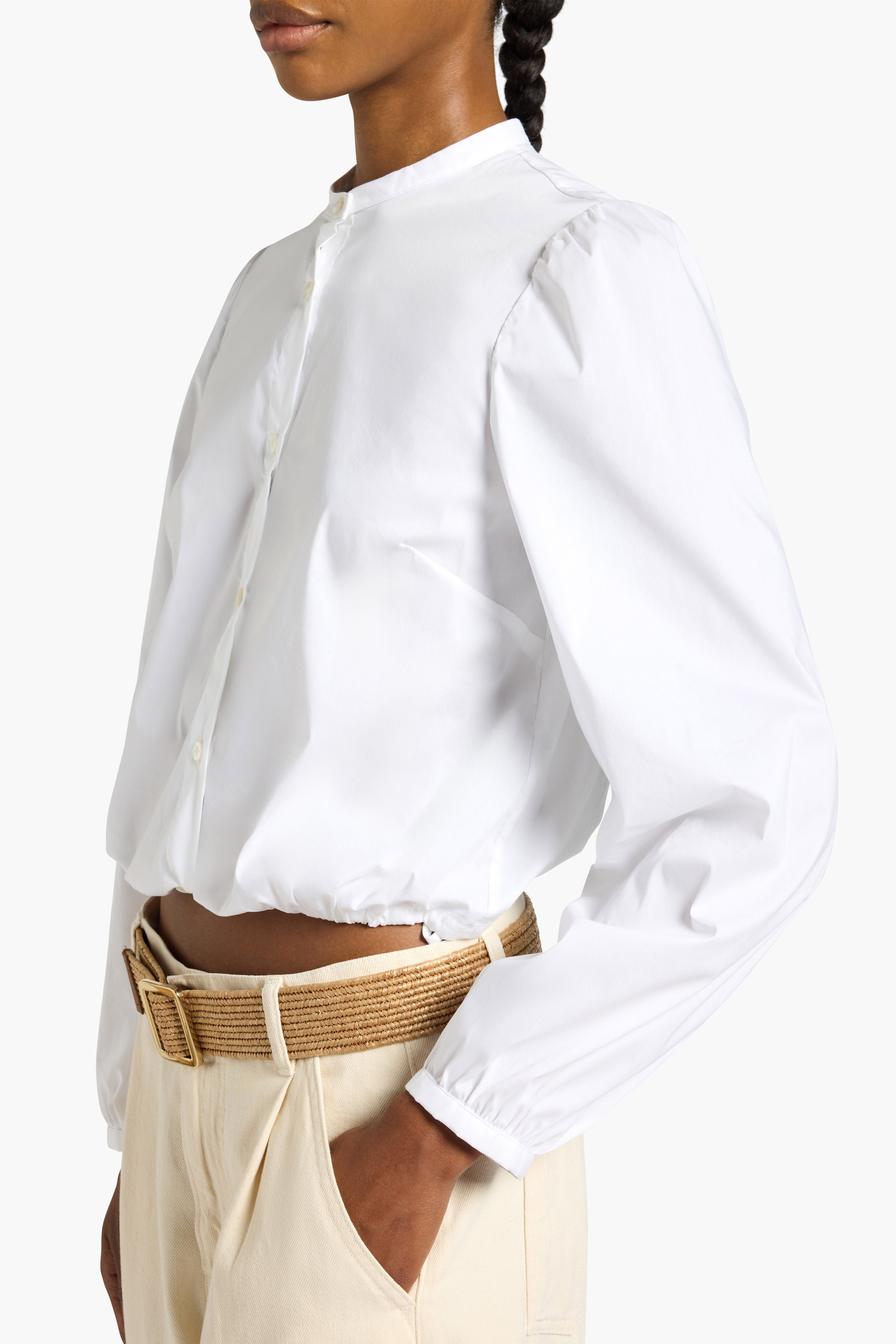 Liviana Conti Faye chemise Bianco 40 popeline crop