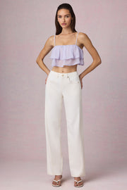 Oh Polly Bobbi 13841 jean barrel écru taille mi-haute