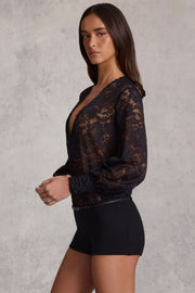 Oh Polly Jumpsuits Serenya combishort dentelle noir