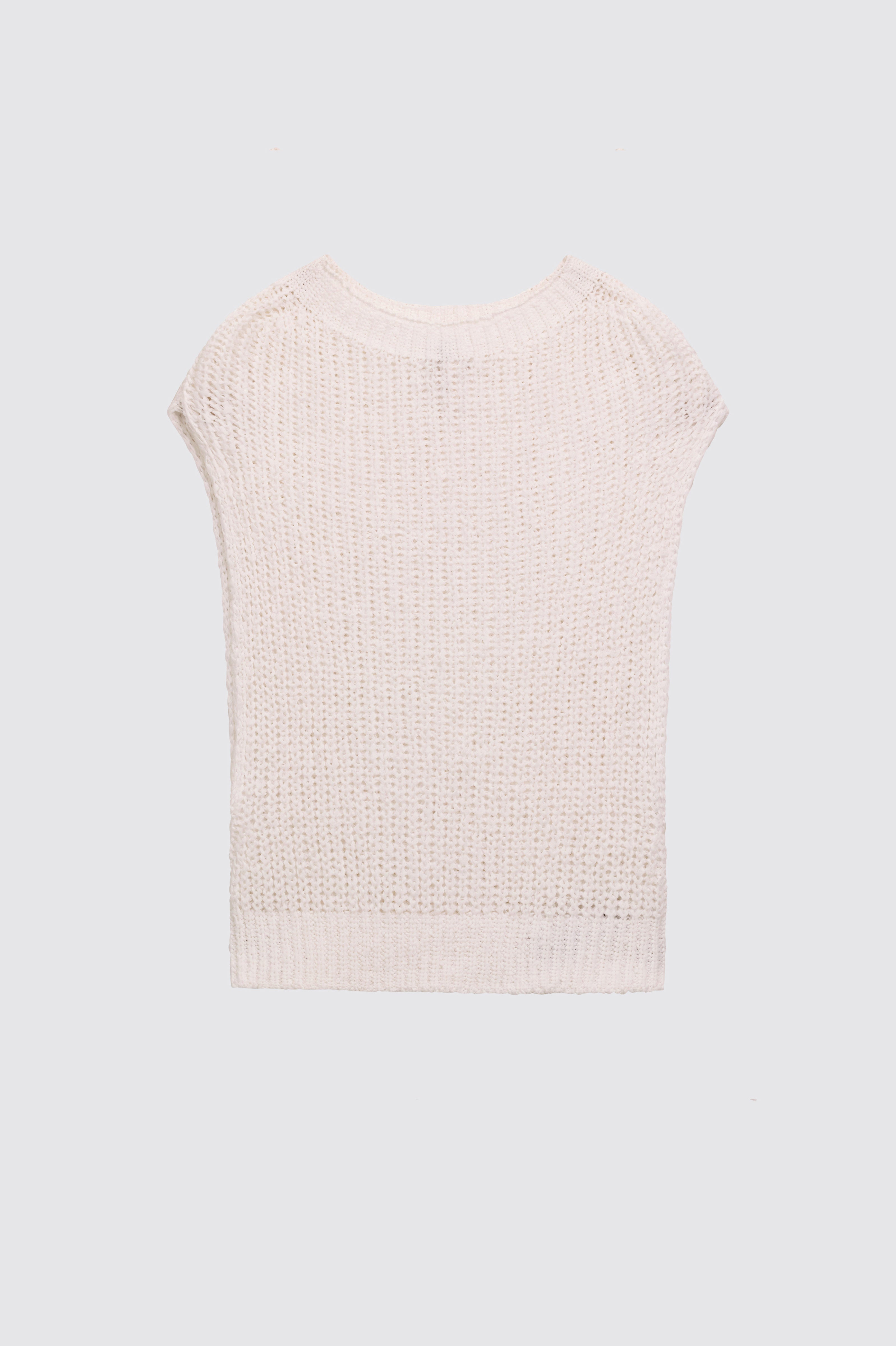 Liviana Conti Fedra top blanc col bateau