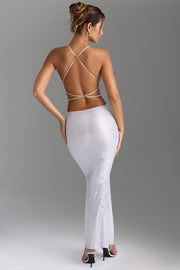 Oh Polly Magdalena robe maxi blanche sirène
