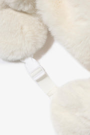 Oh Polly Bo+Tee chapka trappeur blanche fausse fourrure