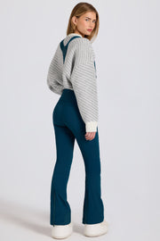 Oh Polly salopette ski taille haute sarcelle matelassée BT2393