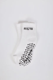 Oh Polly Bo+Tee Chaussettes Pilates Blanc Lot 3 Coton Grip