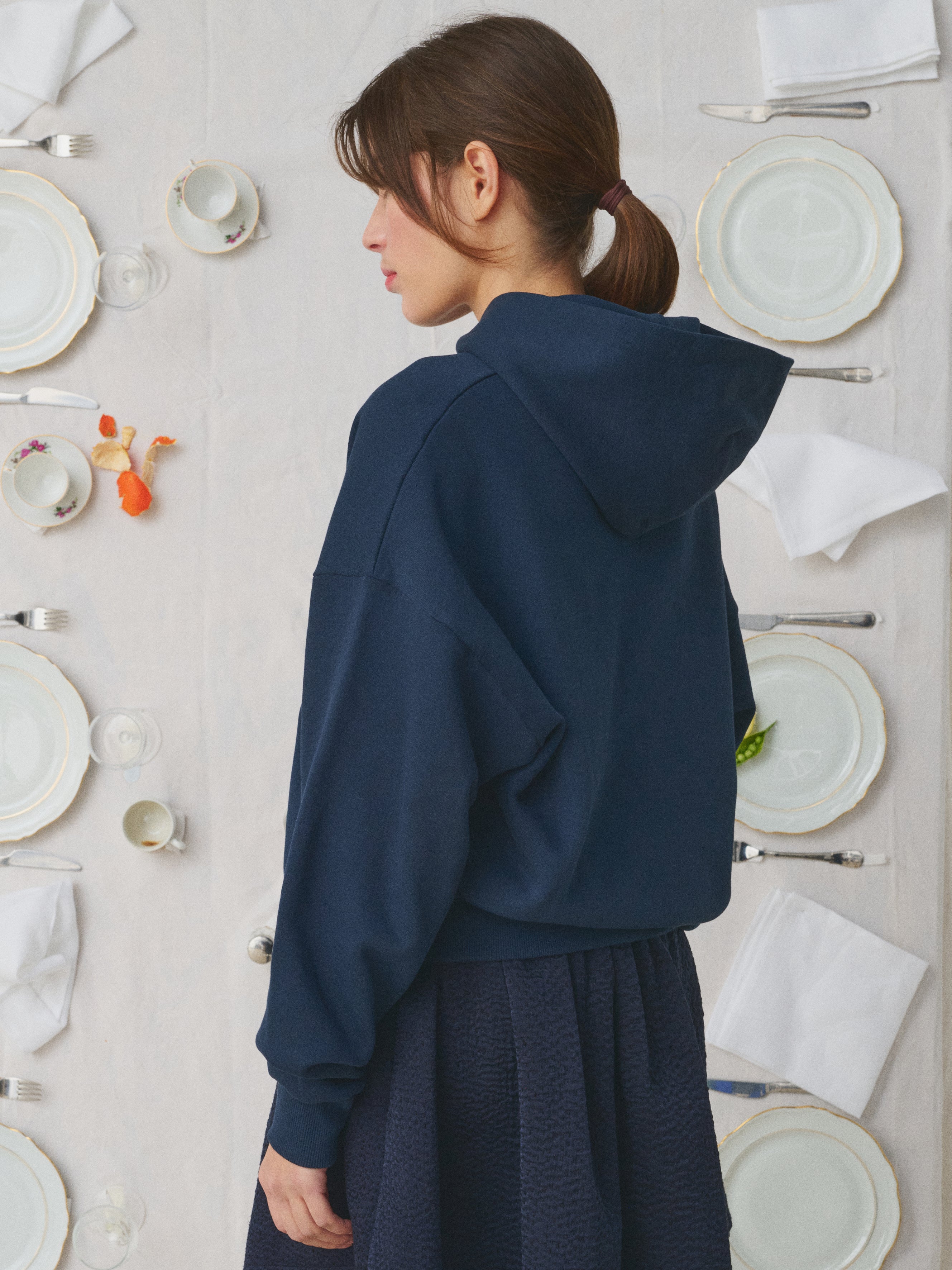 Mii à table Sweat Zao sweat La Vaisselle broderie main