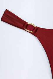 Oh Polly St Barts bas bikini cerise thong taille haute