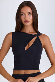 Oh Polly Abilene 10460 débardeur noir asymétrique
