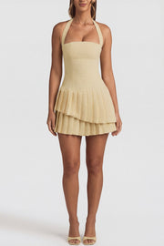 Oh Polly Rosaria 12395 robe mini jaune pastel