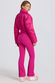 Oh Polly BT2395 combinaison ski magenta rose matelassée
