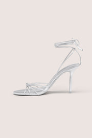 Oh Polly Shoes Sora sandales argent lacets 10 cm