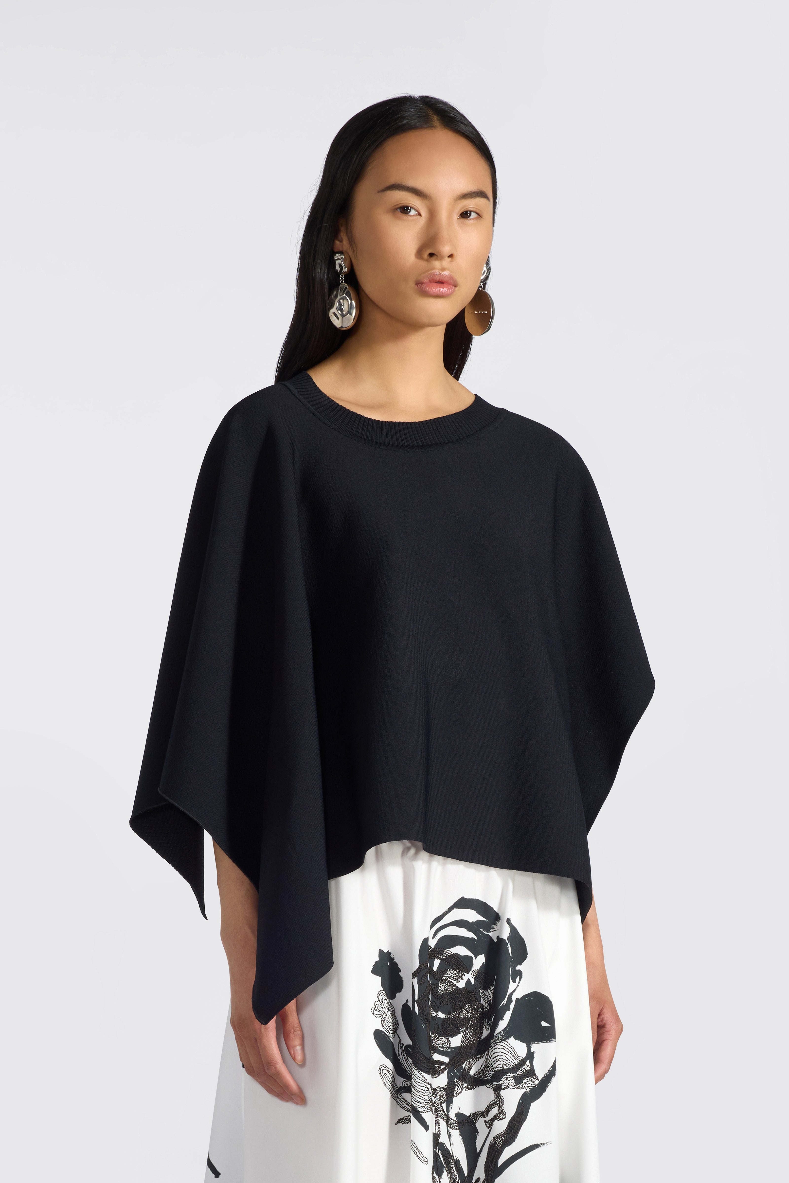 Liviana Conti Lyla cape noire viscose stretch