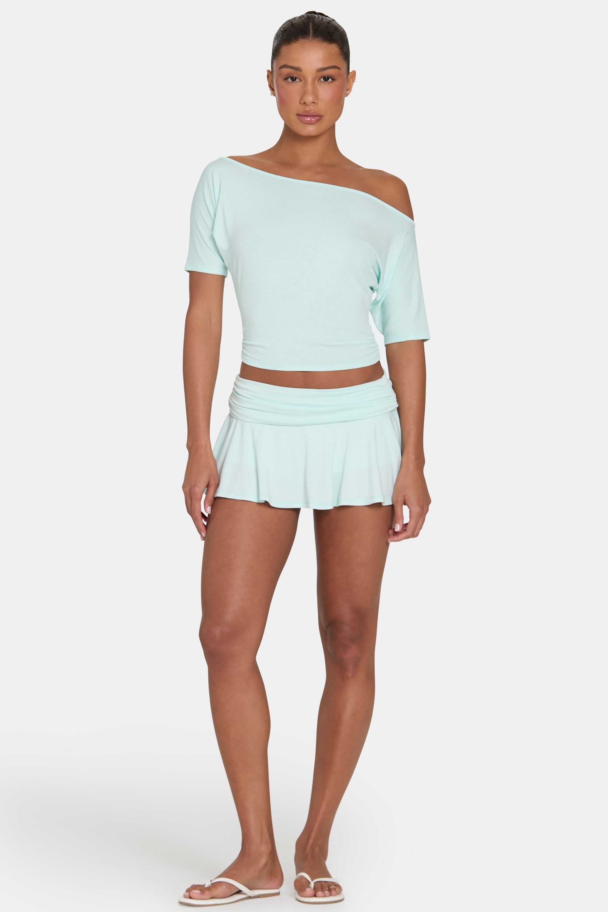 Oh Polly ButterCloud mini jupe-short menthe vert clair