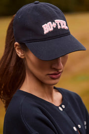 Bo+Tee BT11153 casquette baseball bleu marine coton logo brodé