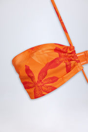 Oh Polly Swim Maillot Une Pièce Orange Orchid Print