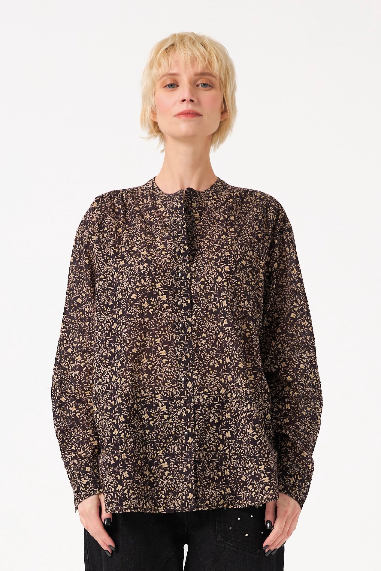 Chicosoleil Hina Chemise black liberty coton