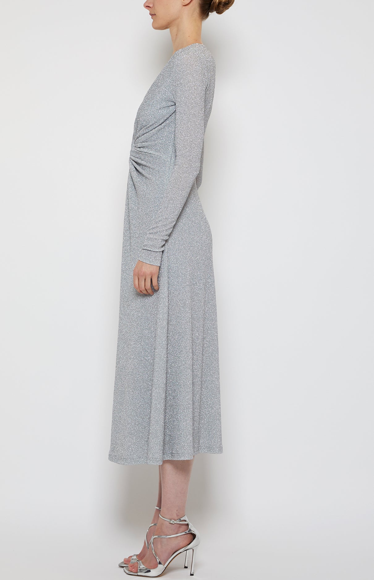 Prabal Gurung Twist Sparkle Dress robe silver