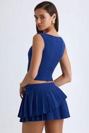 Oh Polly Nada mini jupe plissée bleu marine taille basse