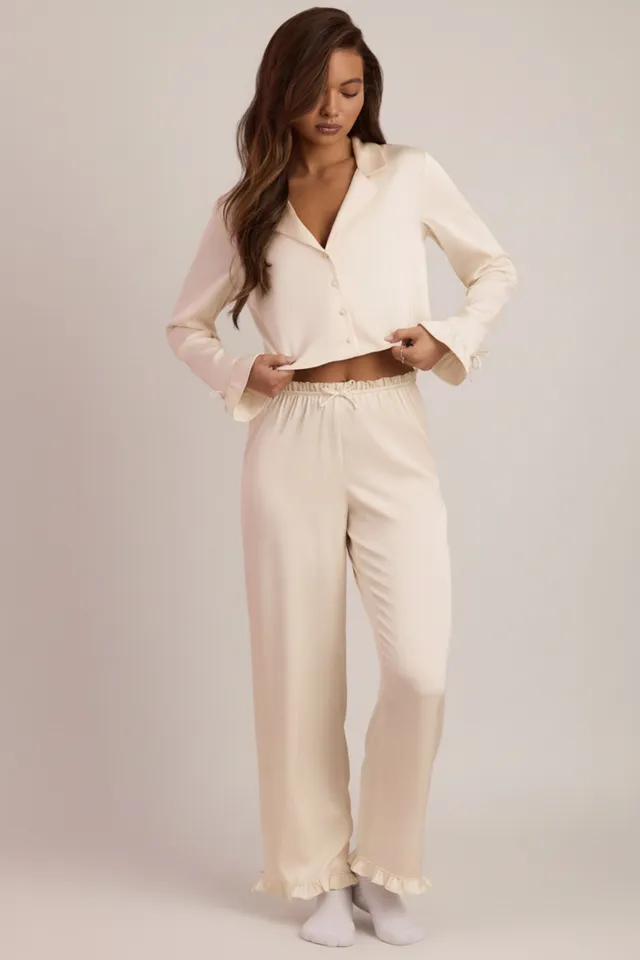Oh Polly Trousers pantalon pyjama ivoire Priti satin