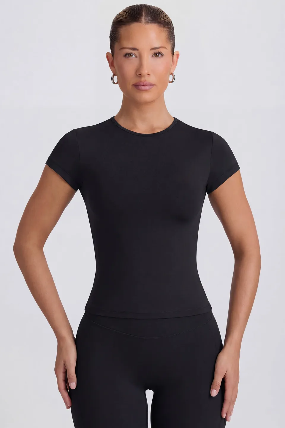 Oh Polly Tops T-shirt longline BT2467 noir dos découpé