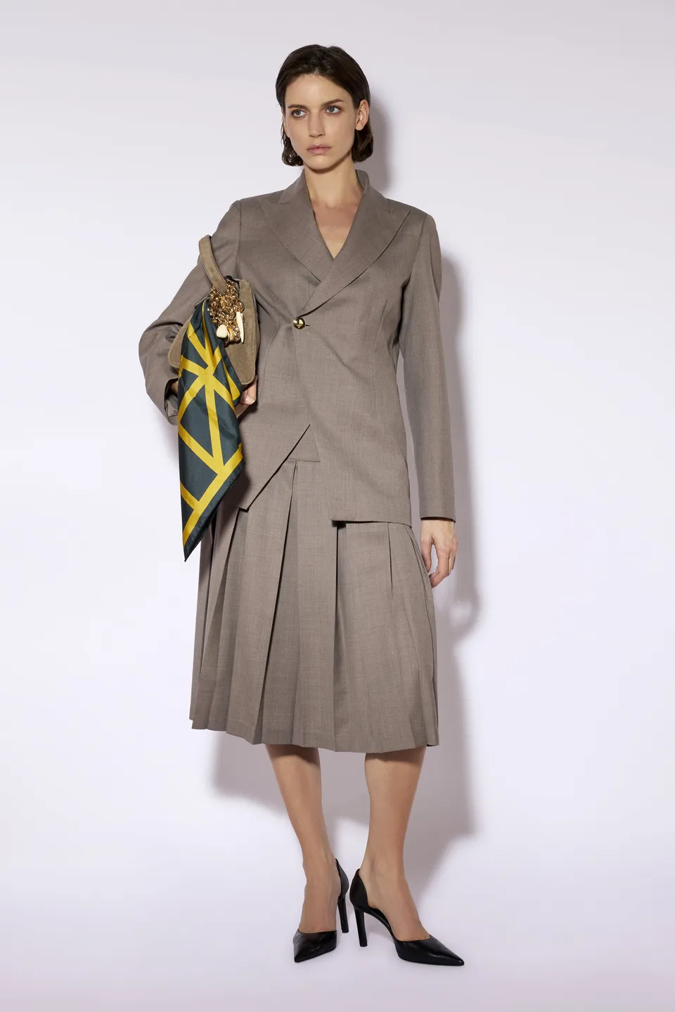 Liviana Conti Manon blazer laine marron gabardine