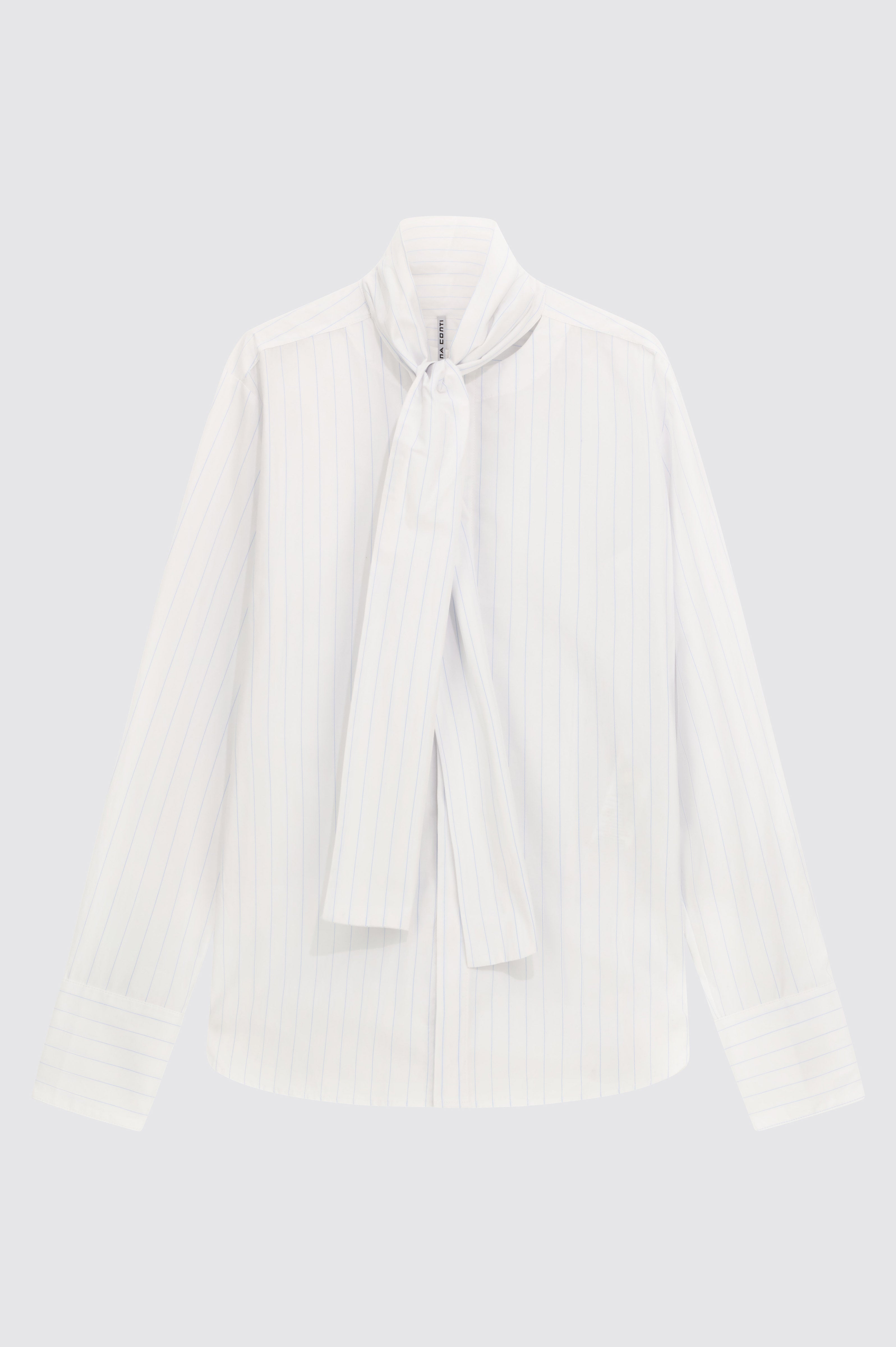 Liviana Conti Lena chemise coton rayée 40 foulard