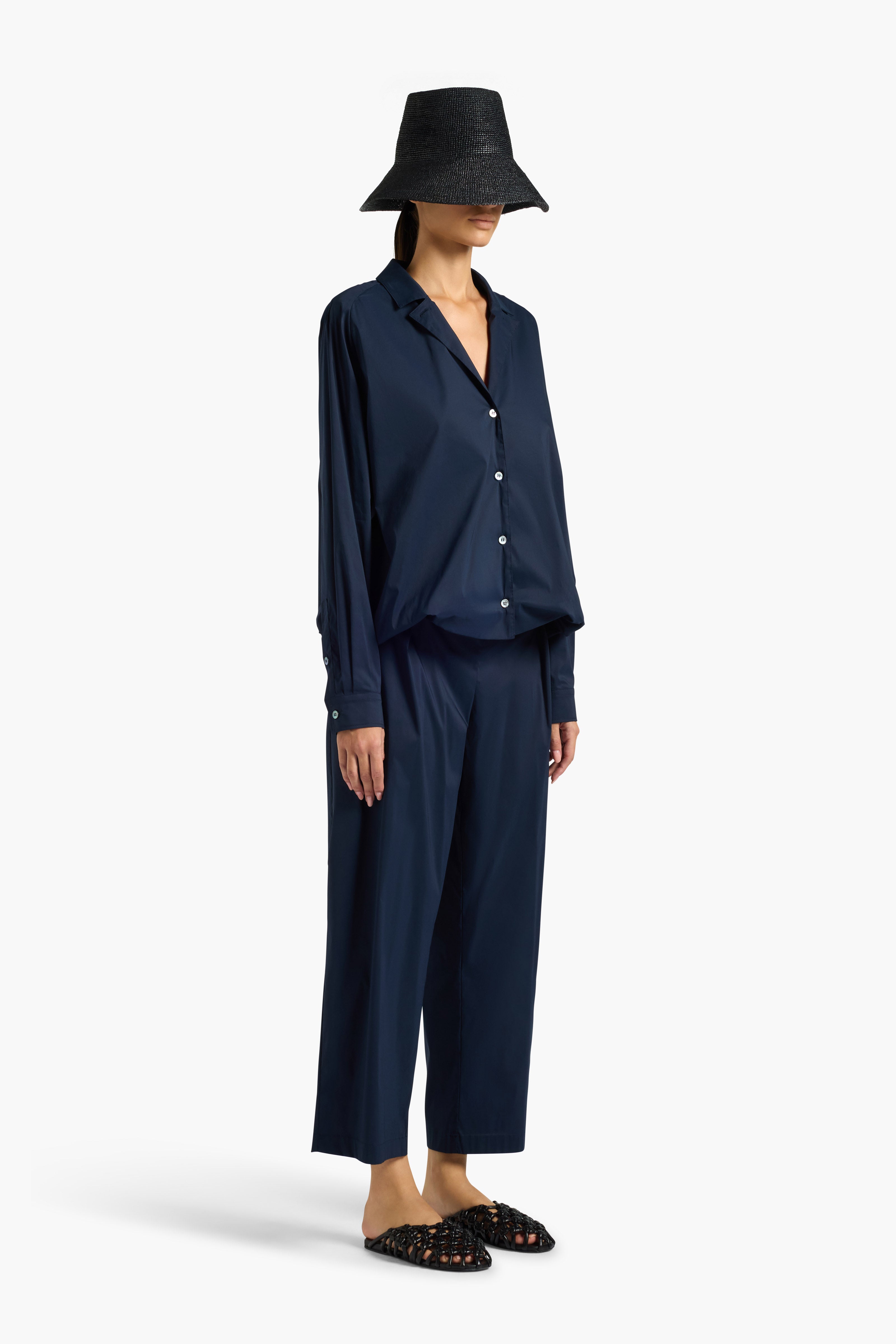 Liviana Conti Scott pantalon balloon bleu nuit