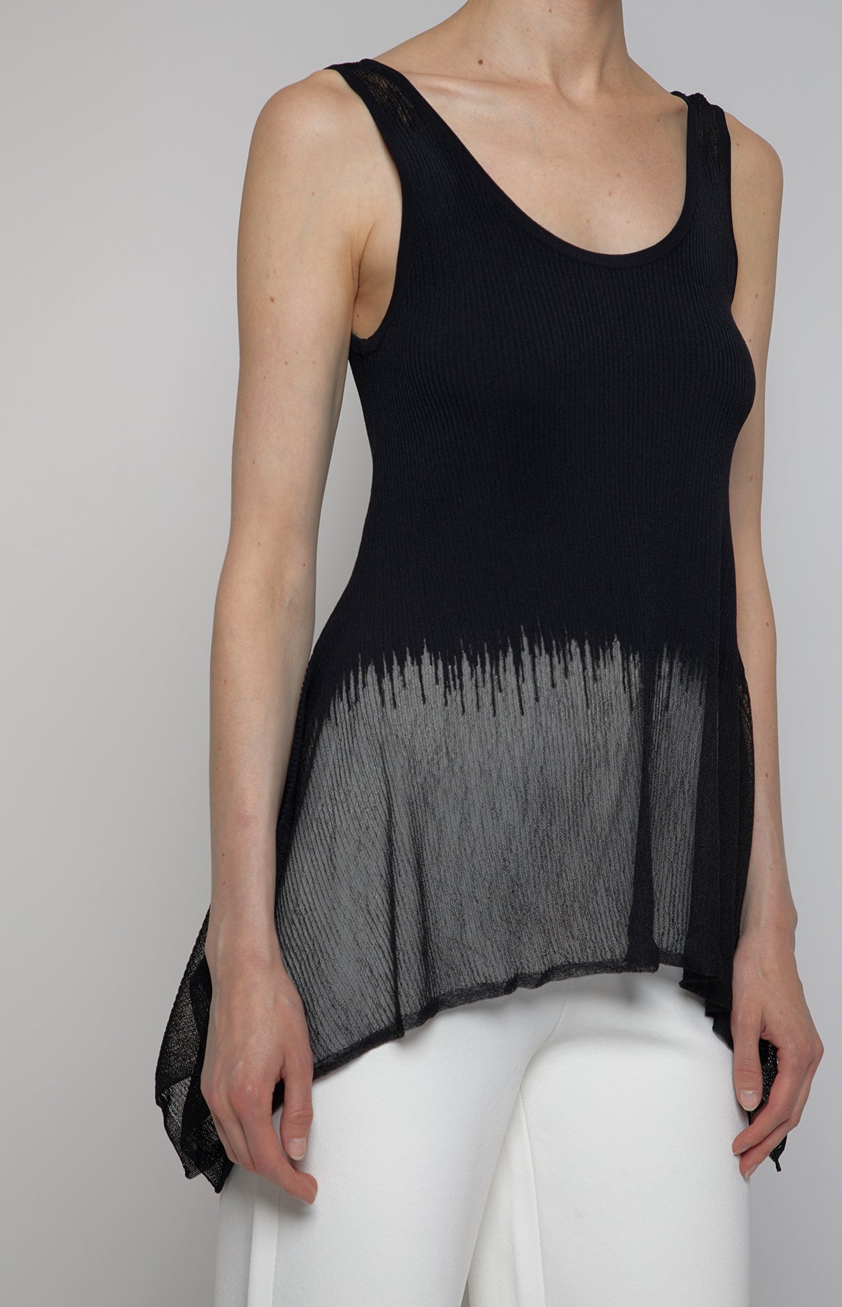 Prabal Gurung Peplum Shell débardeur noir viscose XS à XL