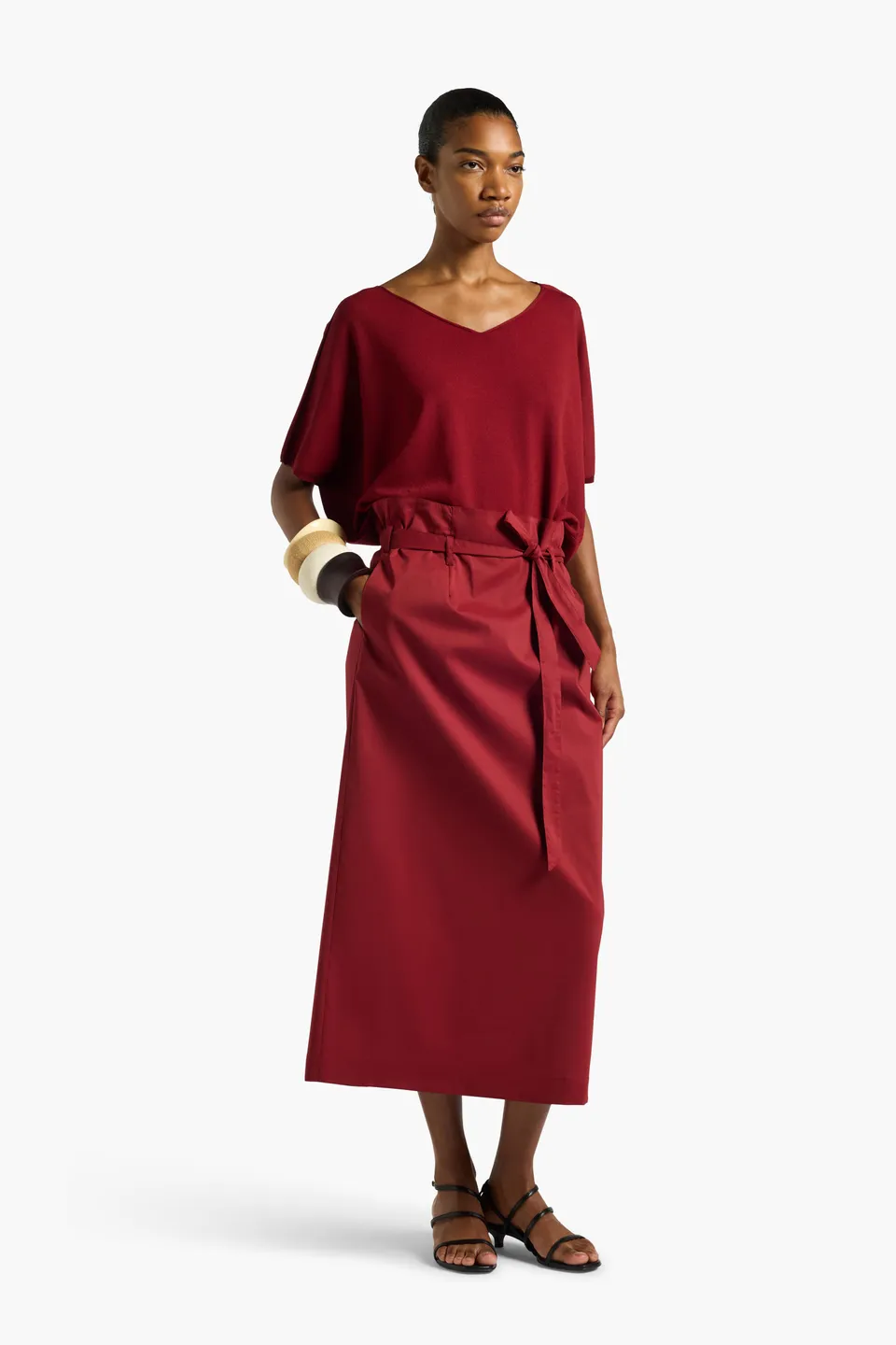Liviana Conti Damienne jupe midi terracotta