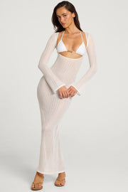 Oh Polly Dresses Talisa robe maxi blanche taille S