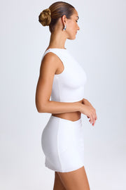 Oh Polly Skirts Jupe Coda Blanche Mini Drapée Jersey