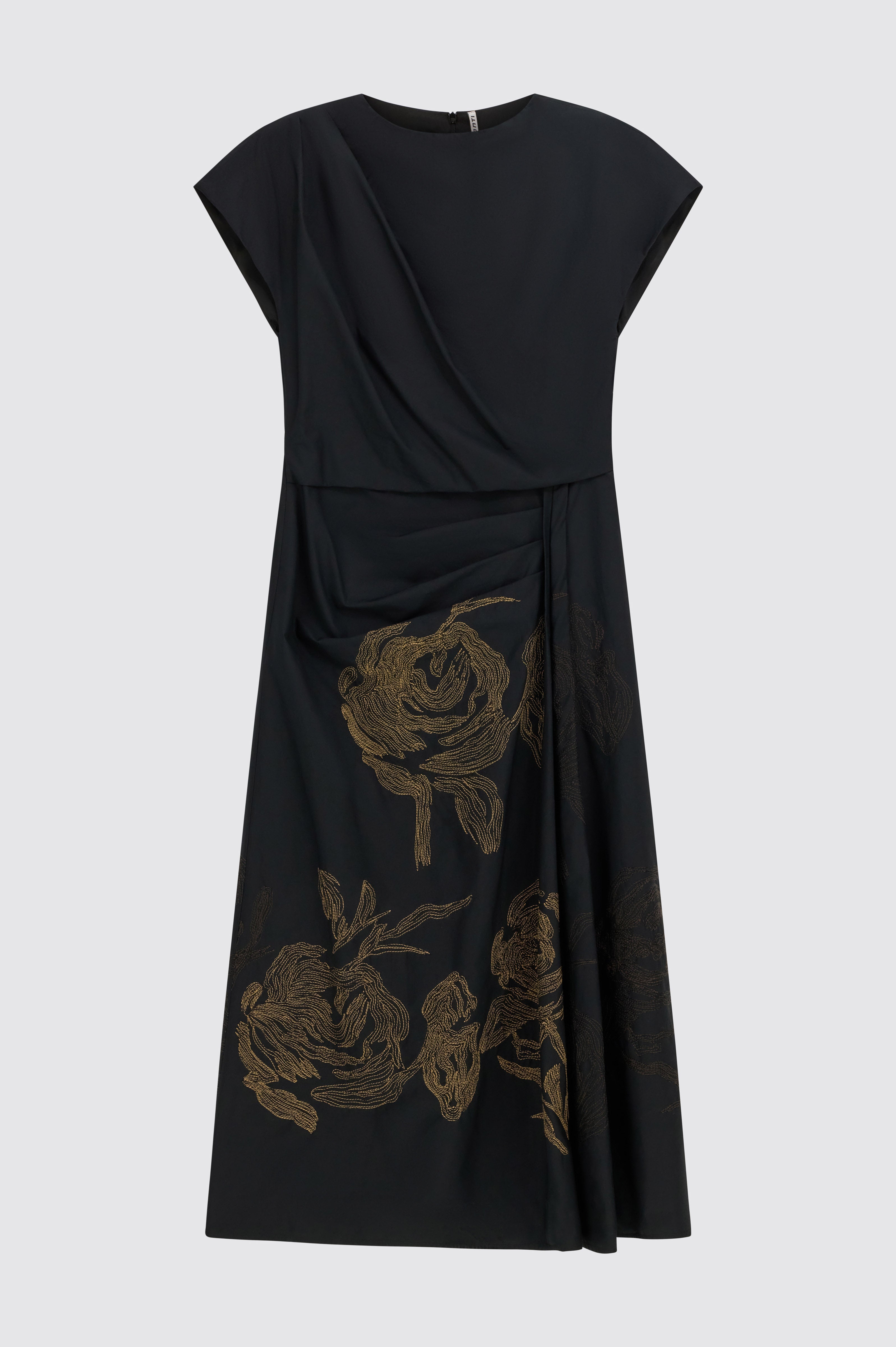 Liviana Conti Constance robe midi coton brodé rose