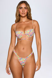 Oh Polly Cagliari Bas Bikini Thong Imprimé Multi