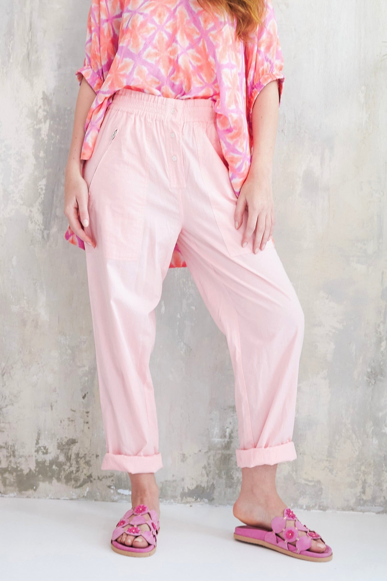Chicosoleil Bari pantalon coton Rose Meringue