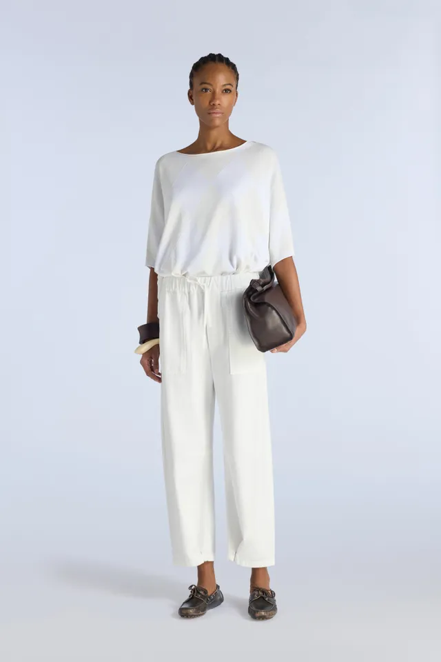 Liviana Conti Wilma Pull Rombi Blanc Viscose XS-L