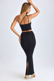 Oh Polly Lena jupe maxi noire modal fendue