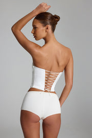 Oh Polly Sabrine hotpants blanc taille basse jersey