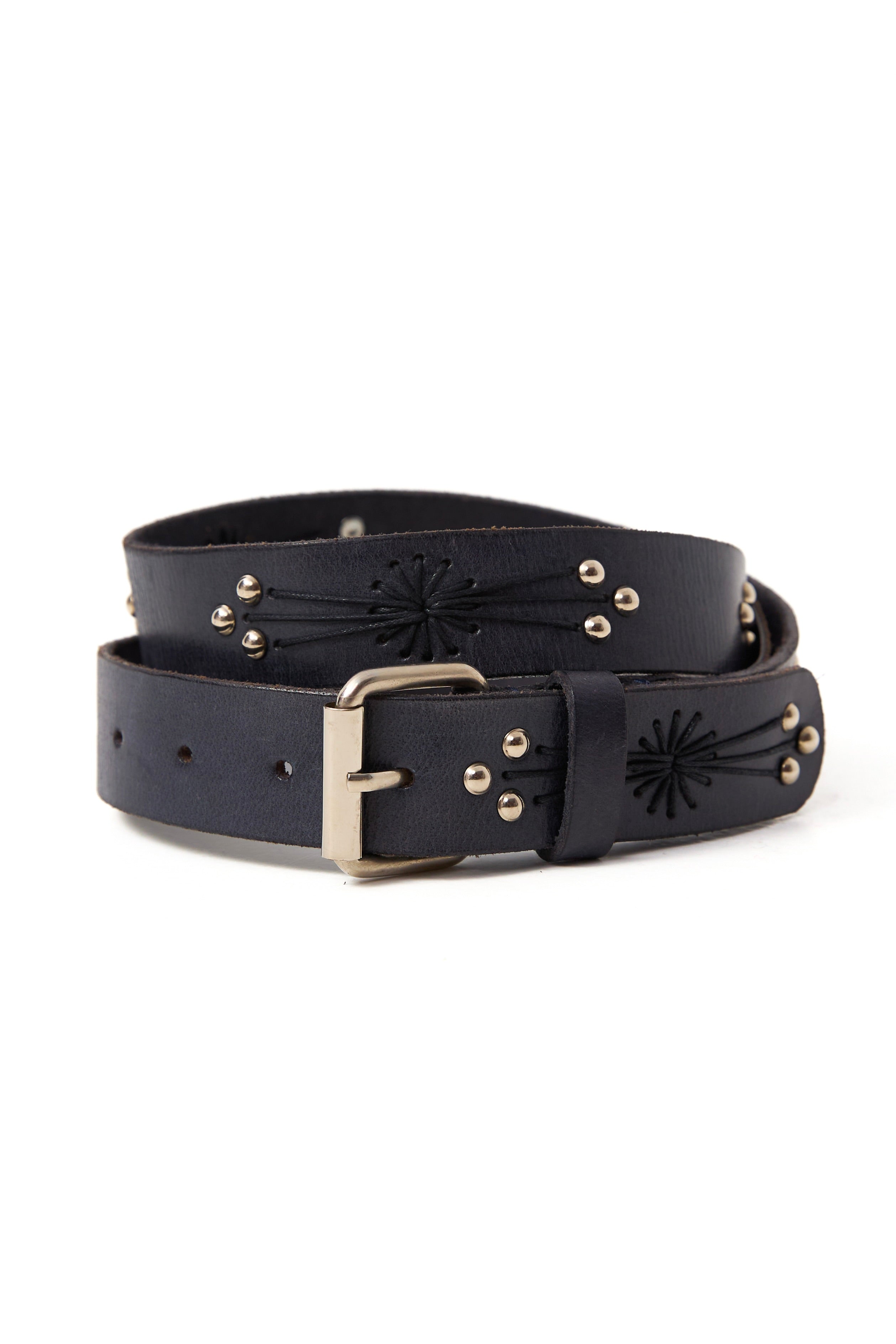 CHICOSOLEIL Ceintures Ceinture DALI Cuir Bleu Noir