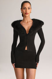 Oh Polly Skirts mini jupe Tova noire maille