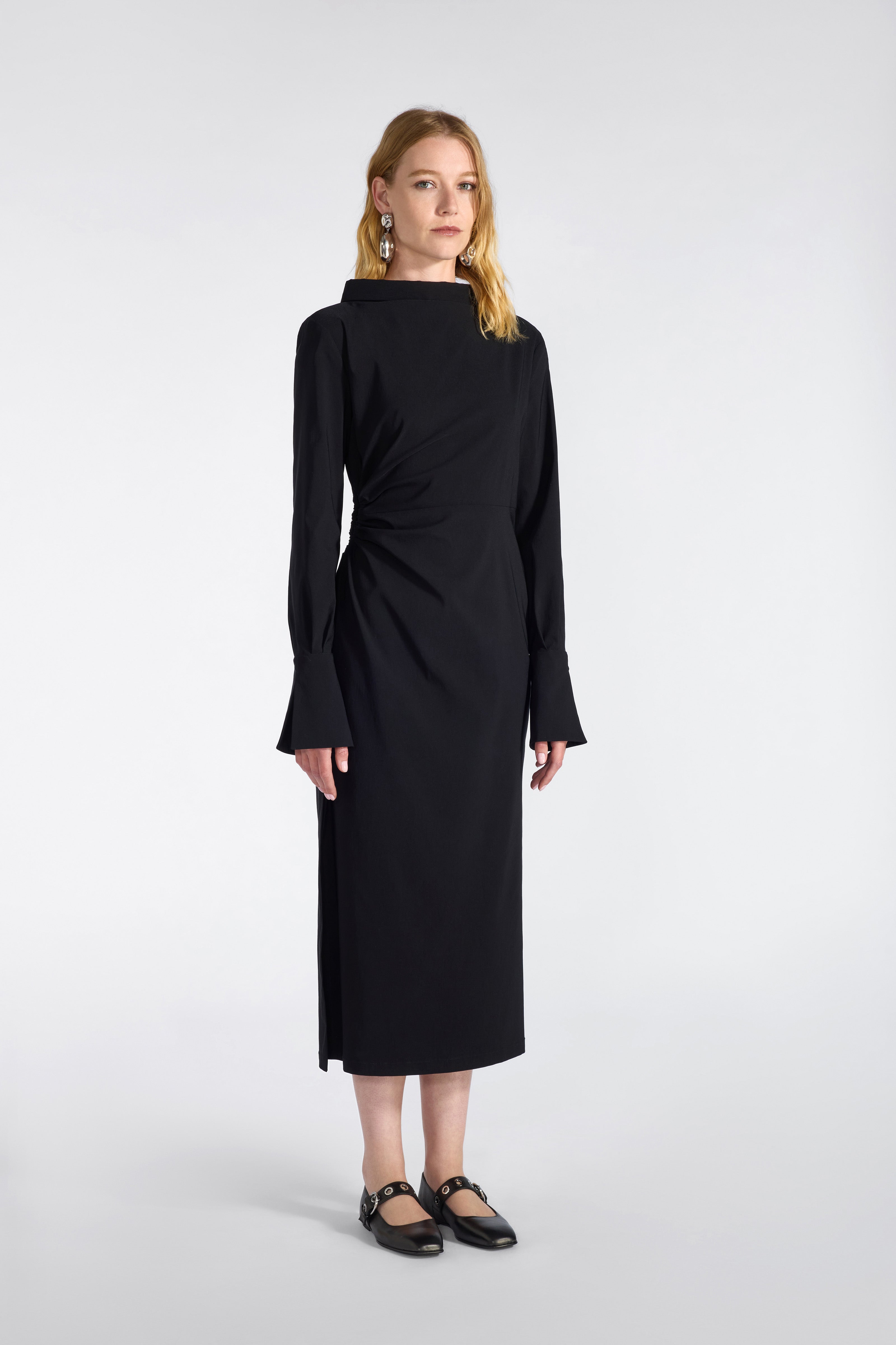 Liviana Conti Abigail robe crayon noire viscose stretch