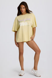 Oh Polly Tops t-shirt oversize jaune citron
