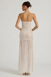 Oh Polly Embellished Kerra robe maxi blanche strass