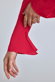 Oh Polly Leotine 8078 mini robe cerise georgette armatures