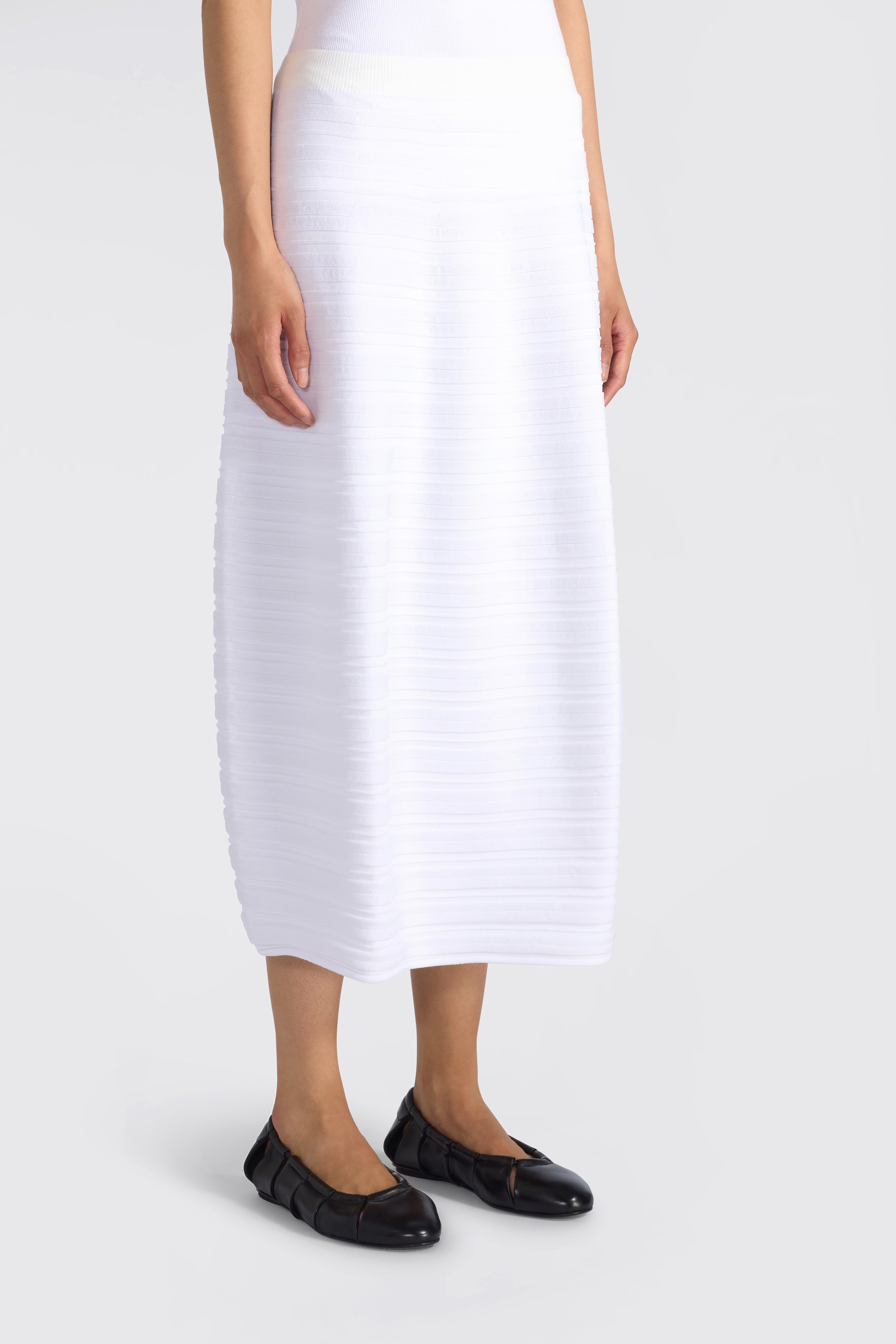 Liviana Conti Dedra jupe midi blanche viscose