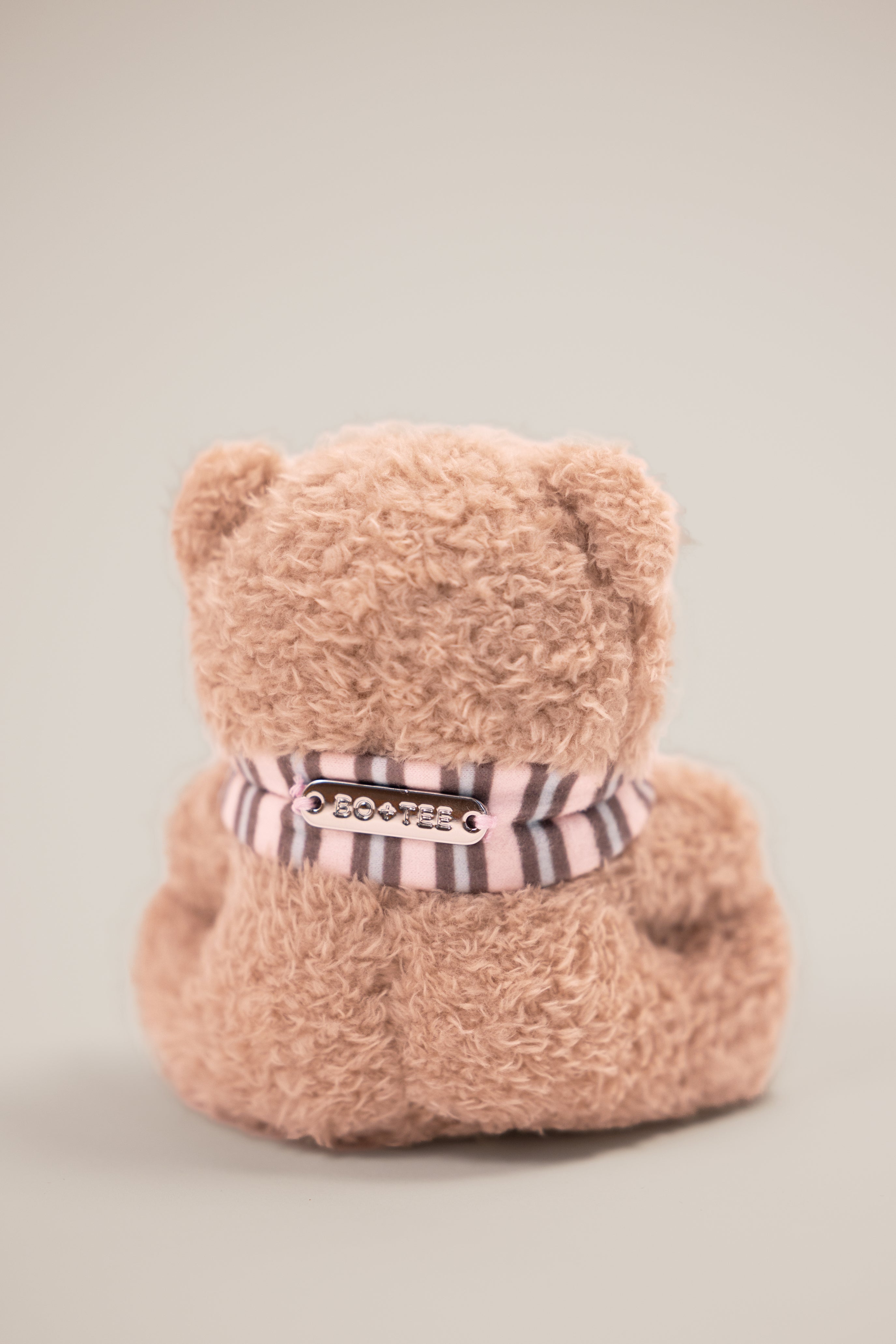 Oh Polly Bo+Tee Teddy Keychain porte-clés Chestnut Stripe peluche
