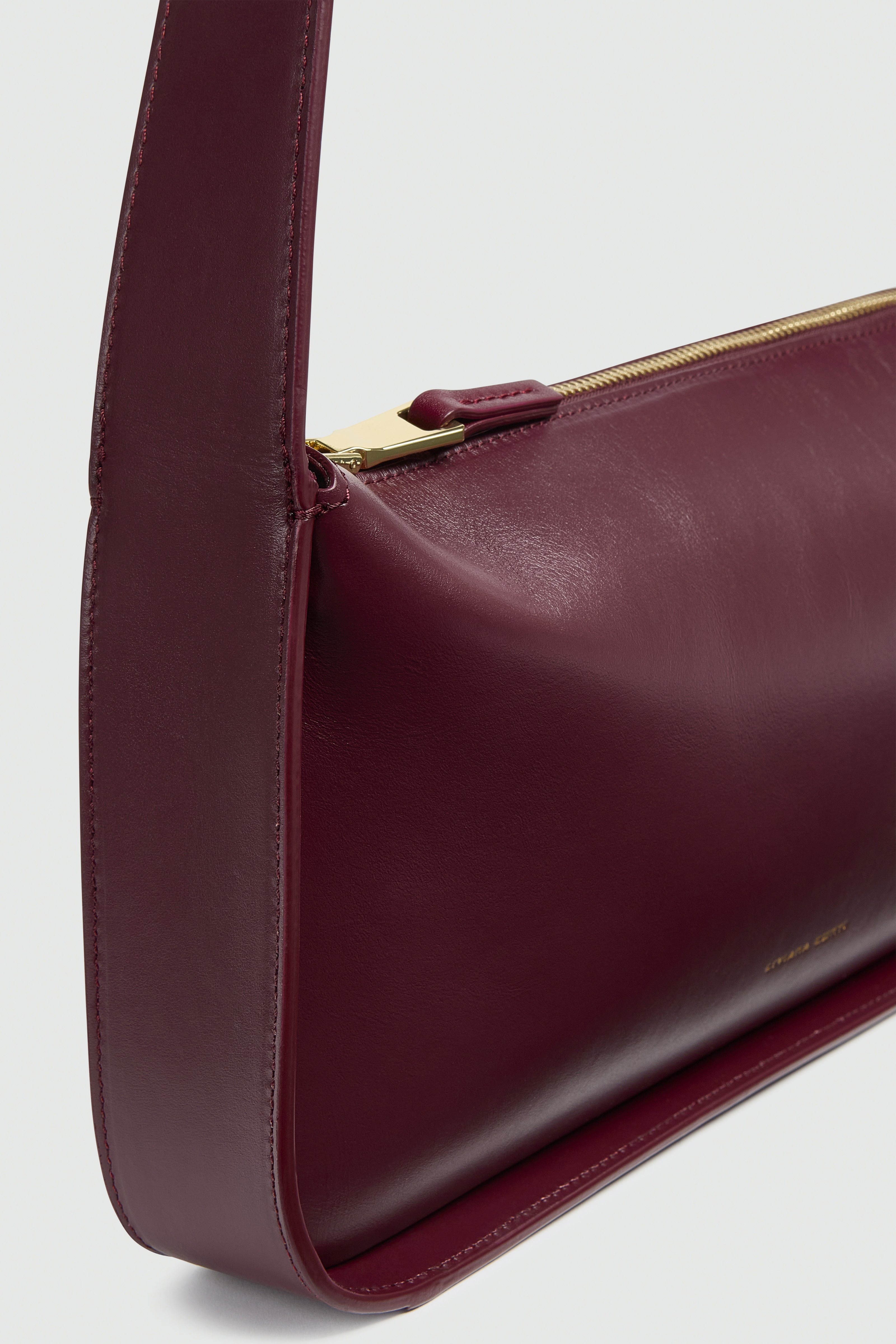 Liviana Conti Sac Caroline épaule cuir aubergine