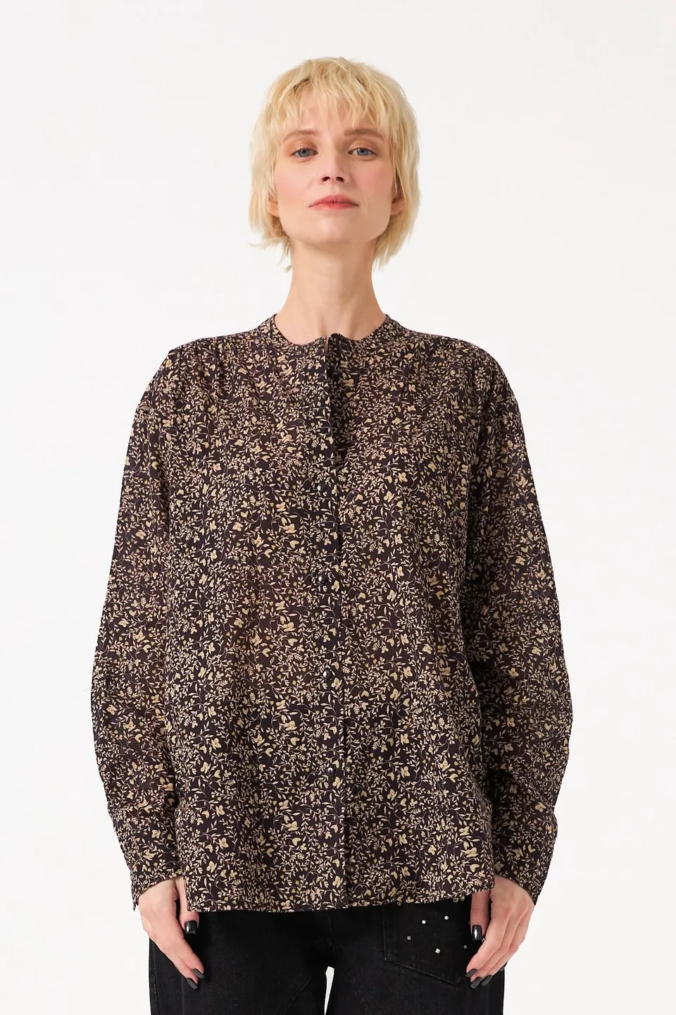 Chicosoleil Hina Chemise black liberty coton
