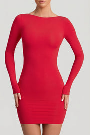Oh Polly Lyla robe mini rouge cerise dos nu